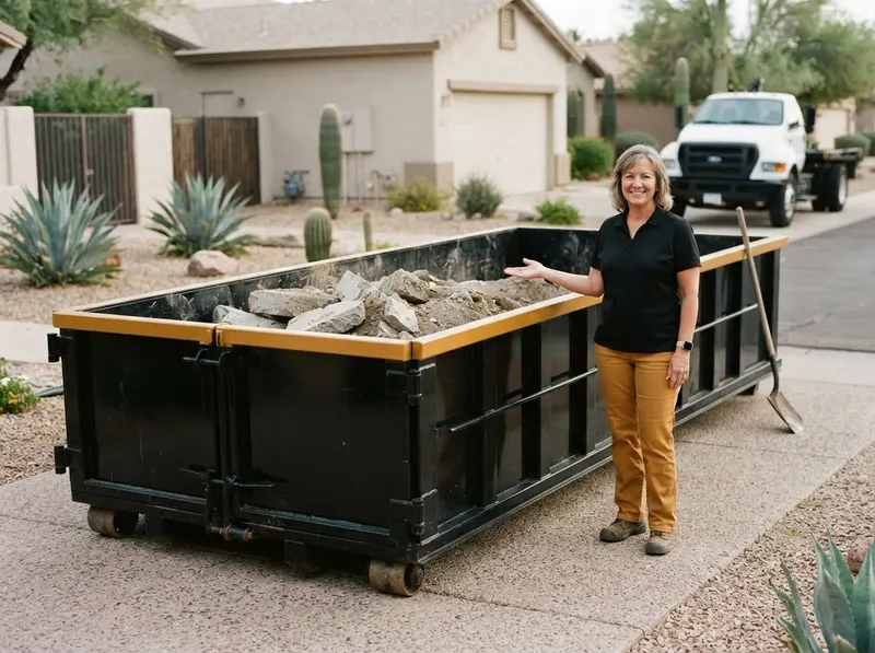 Concrete and Dirt Disposal Dumpster in Phoenix, AZ